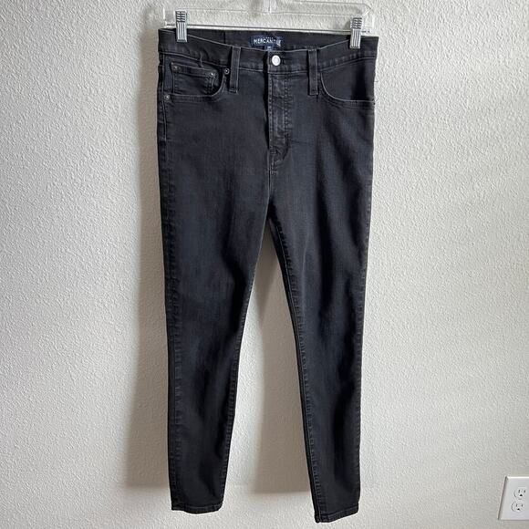 J. Crew Mercantile Black Skinny Jeans Women's 29 High Rise Stretch Denim Casual - Picture 1 of 7